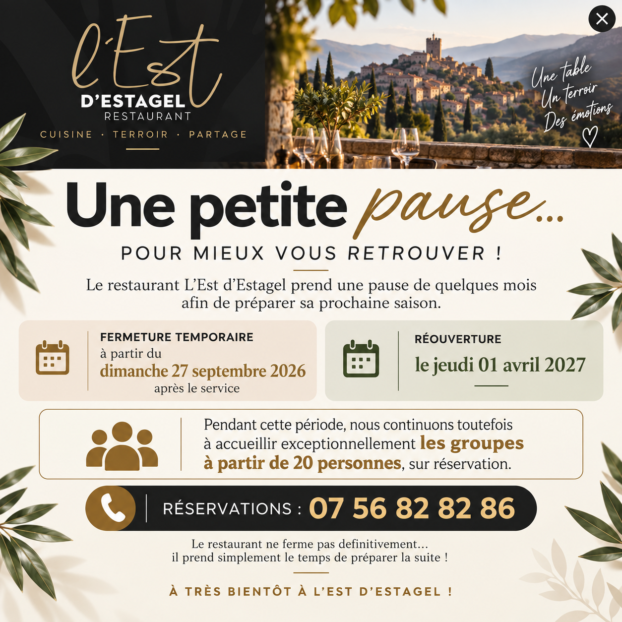 Une petite pause au restaurant l'est d'estagel